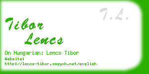 tibor lencs business card